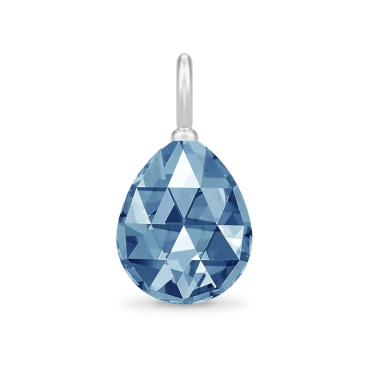 Julie Sandlau Bergkristall Anhänger in Silber blauem Bergkristall
