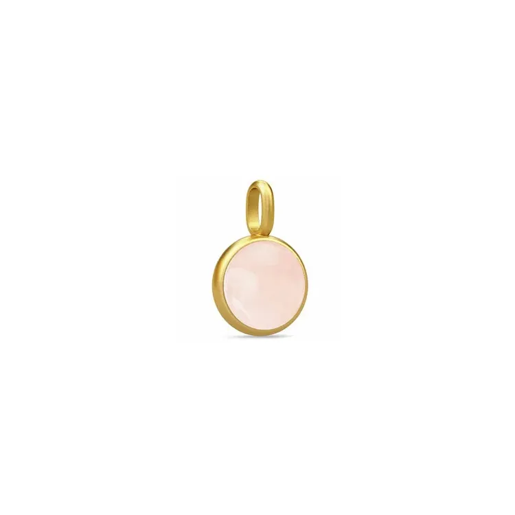 Julie Sandlau Prime Anhänger in vergoldetem Sterlingsilber rosa Bergkristall