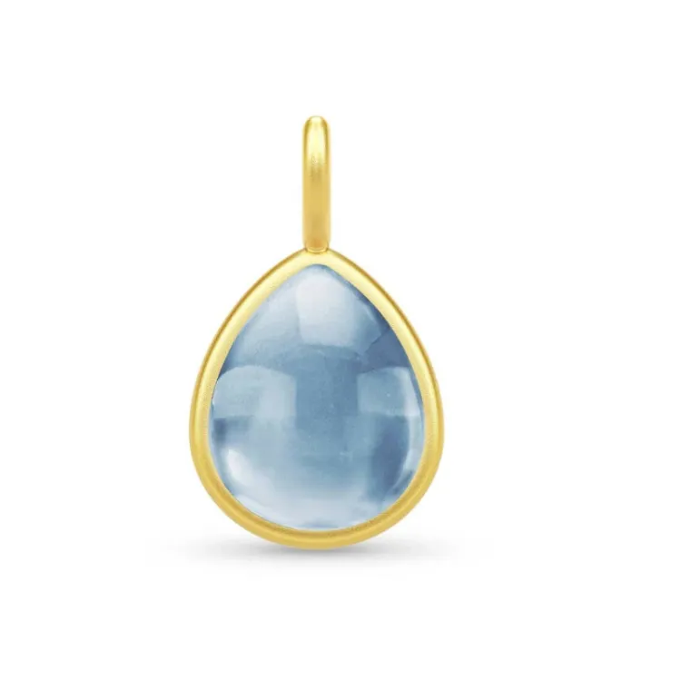 Julie Sandlau Paloma Anhänger in vergoldetem Sterlingsilber blauem Bergkristall