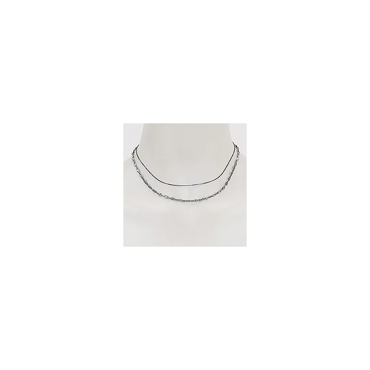 RebekkaRebekka Lyra necklace Halskette in schwarzes rhodiniertes Silber