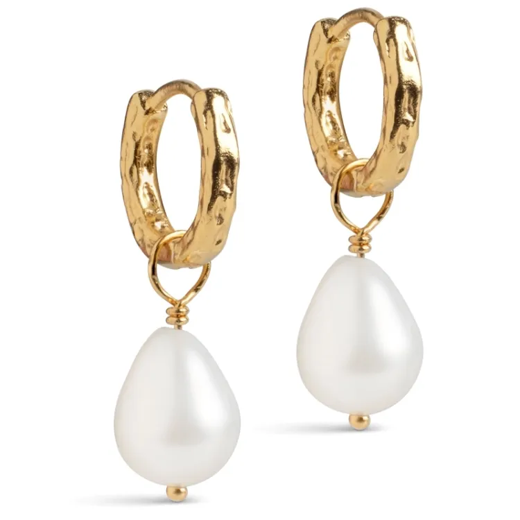 Enamel Significant Pearl  Kreole in vergoldetem Sterlingsilber