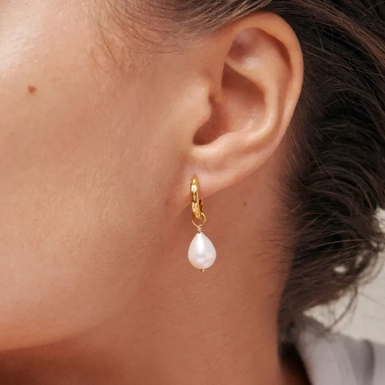 Enamel Significant Pearl  Kreole in vergoldetem Sterlingsilber