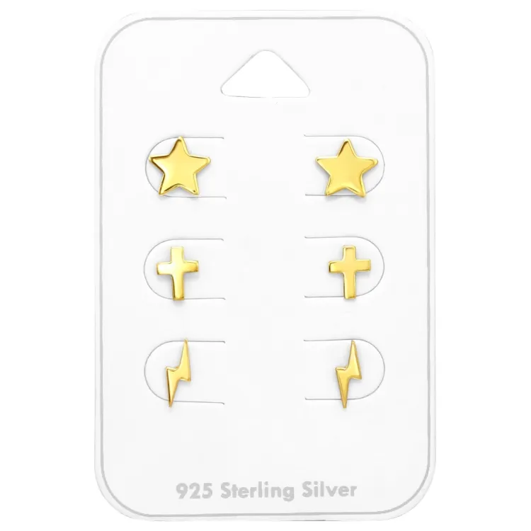 Ohrstecker in vergoldetem Silber - Little Ones