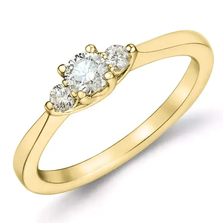 Kollektionsmuster Zirkon Goldring aus 9 Karat Gold