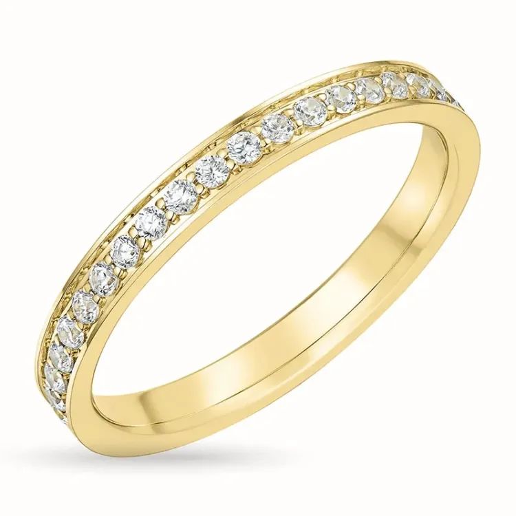 Kollektionsmuster Zirkon Goldring aus 9 Karat Gold