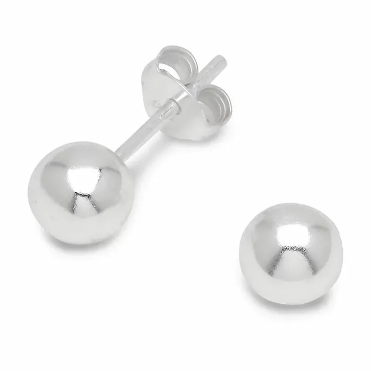 Kollektionsmuster Kugel Ohrringe in Silber
