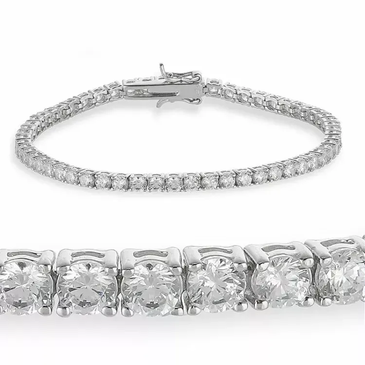 Kollektionsmuster Zirkon Tennisarmband aus Silber  x 3,3 mm