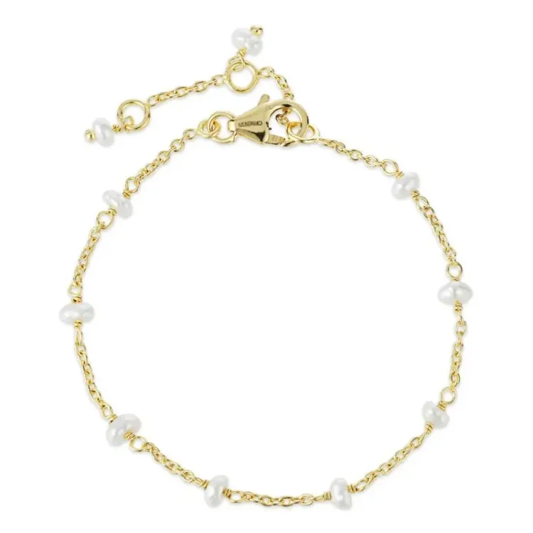 Kollektionsmuster Perle Armband aus vergoldetem Sterlingsilber