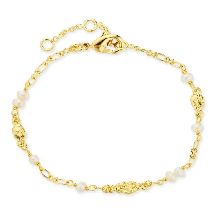 Kollektionsmuster Perle Armband aus vergoldetes Messing - Eliné