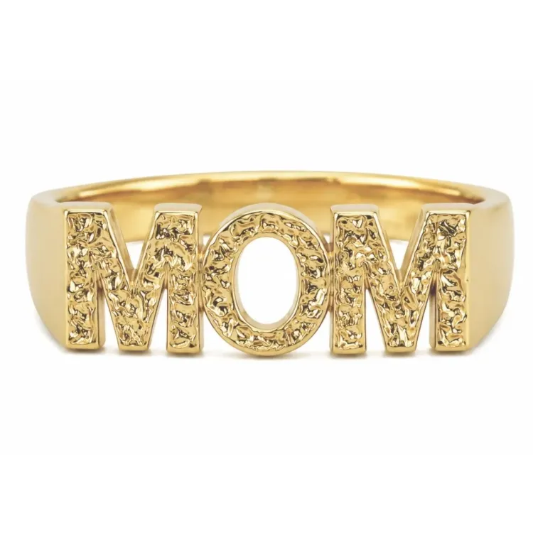 Kollektionsmuster mom Ring aus vergoldetes Messing - My Letter