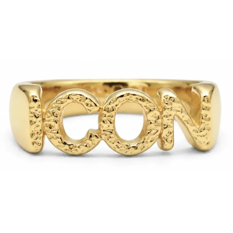 Kollektionsmuster icon Ring aus vergoldetes Messing - My Letter