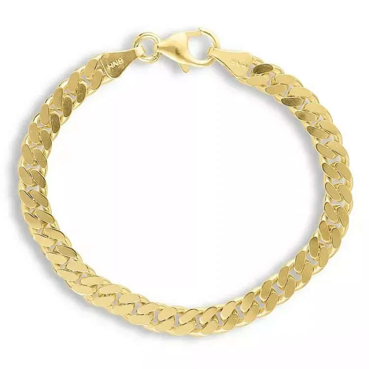 Kollektionsmuster BNH Panzerarmband aus vergoldetem Sterlingsilber 21 cm x 5,4 mm