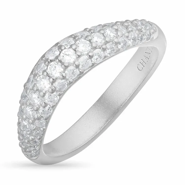 Kollektionsmuster Zirkon Ring aus Silber