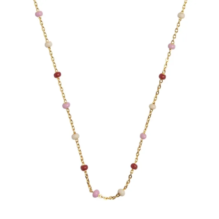 Enamel Lola Rosie Halskette in vergoldetem Sterlingsilber