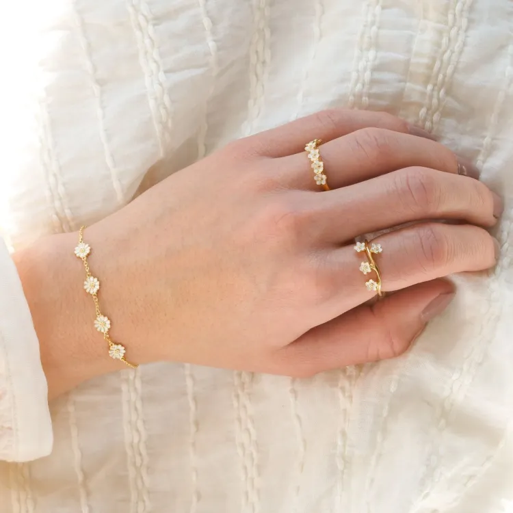 Marguerite Armband aus vergoldetem Sterlingsilber - Maggie