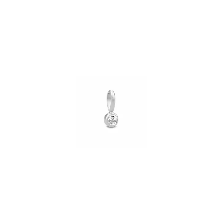 Julie Sandlau Grace Anhänger in Satinrhodiniertes Sterlingsilber weißem Zirkon