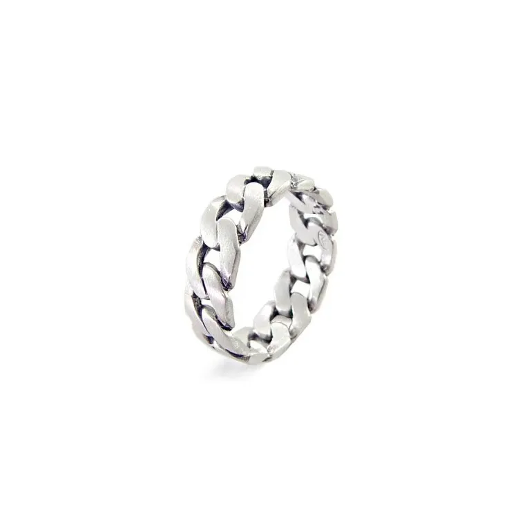 panzer Ring aus Silber