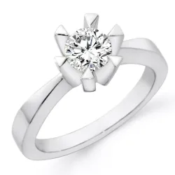 Diamant Ring in 14 Karat Weißgold 0,50 ct
