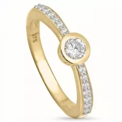 Elegant Zirkon Ring aus 9 Karat Gold