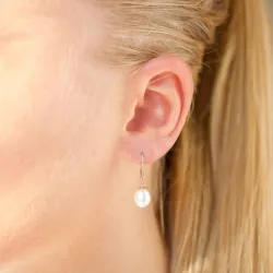 Ovalen 7 - 8 mm süßwasserperle, aaa-qualität ohrringe in 14 karat gold mit