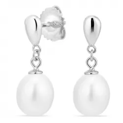 7 - 8 mm Perle Ohrringe in Silber