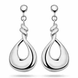 Tropfen Ohrringe in Silber mit Rhodinierung