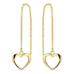 Herz Ohrhänger in vergoldetem Sterlingsilber