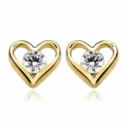 Herz Ohrringe in 9 Karat Gold mit