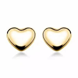 Kleinen Herz Ohrstecker in 9 Karat Gold mit