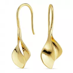 Blatt Ohrringe in vergoldetem Silber
