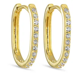 Zirkon Kreole in vergoldetem Silber - Lumé Illume