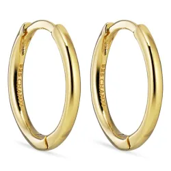 14 mm Kreole in vergoldetem Silber - Lumé Essence