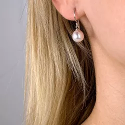 8-8,5 mm Perle Ohrringe in Silber
