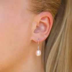 8-8,5 mm Perle Ohrringe in Silber
