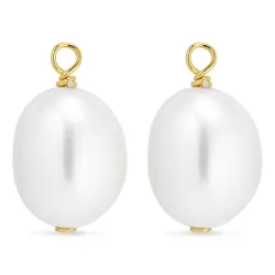 8-8,5 mm Perle Anhänger für Ohrringe in vergoldetem Silber - Mix & Match
