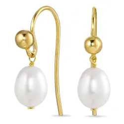 Perle Ohrringe in vergoldetem Sterlingsilber