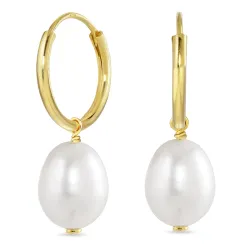 Perle Kreole in vergoldetem Silber