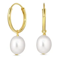 Perle Kreole in vergoldetem Silber