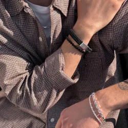 Nordahl andersen schwarzem armband in leder