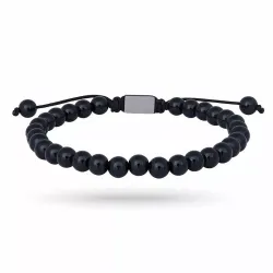 Nordahl andersen schwarzem onyx armband in leder