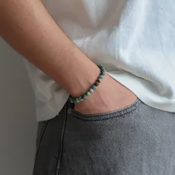 Nordahl andersen armband in stahl dunkelgrünem türkis