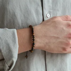 NORDAHL ANDERSEN Armband in Stahl braunem Tigerauge