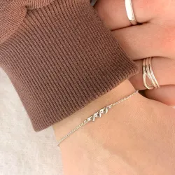 Kinder NORDAHL ANDERSEN Herz Armband in rhodiniertem Silber