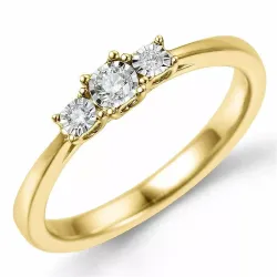 Diamantring in 14 karat gold- und weißgold 0,06 ct 0,03 ct