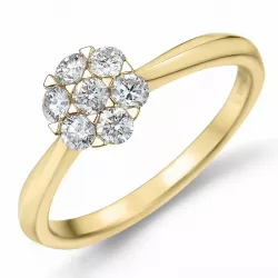 Elegant Diamantring in 14 Karat Gold 0,40 ct