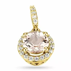 Elegant diamantanhänger in 14 karat gold 0,75 ct 0,13 ct