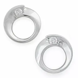 runden Diamantohrringe in 14 Karat Gold Weißgold Rotgold mit Diamant 