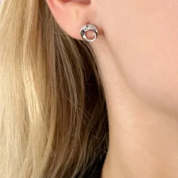 runden Diamantohrringe in 14 Karat Gold Weißgold Rotgold mit Diamant 
