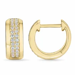 11 mm Diamant Kreole in 14 Karat Gold mit Diamant 