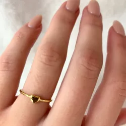 Eng Simple Rings Herz Ring in vergoldetem Sterlingsilber